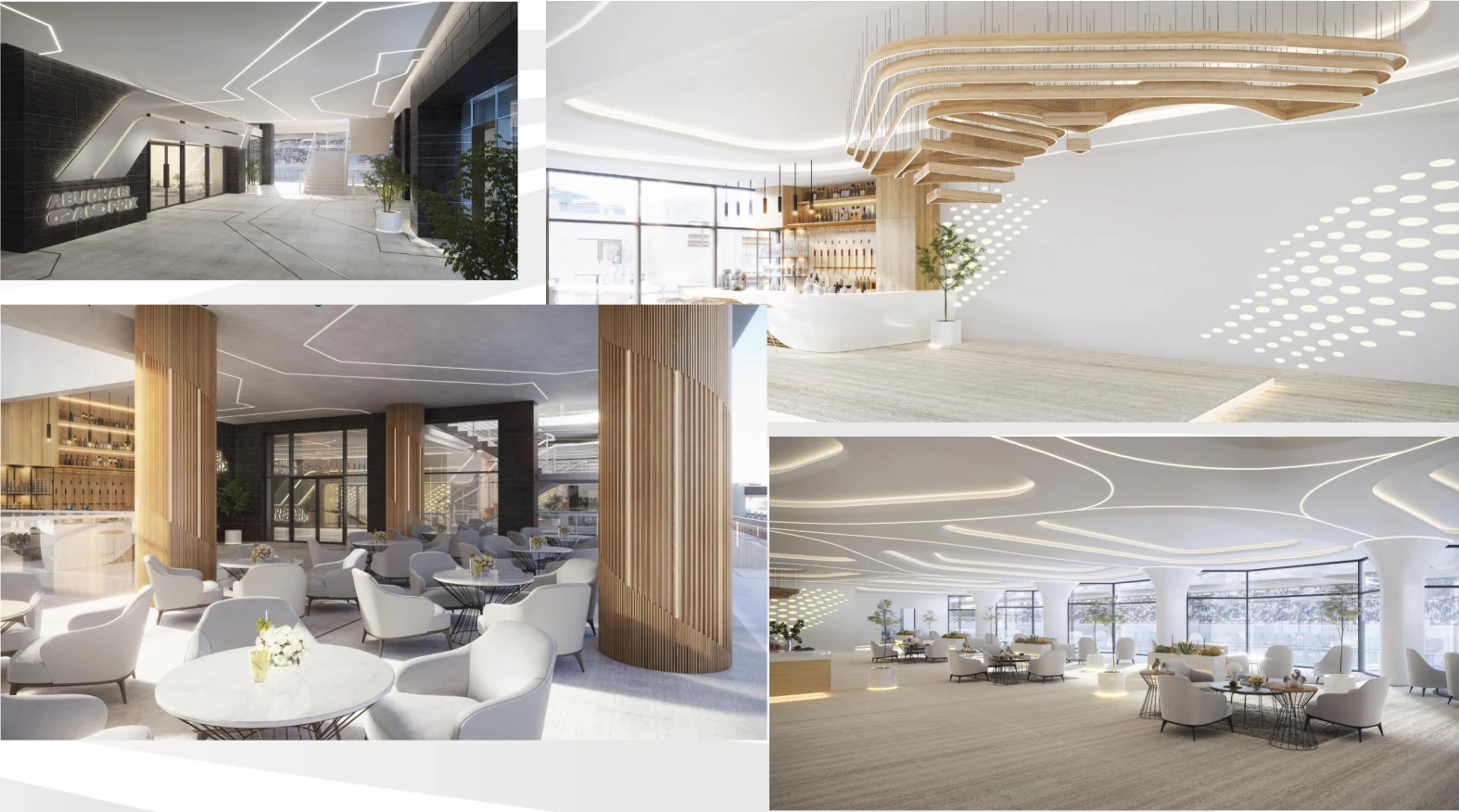 Abu Dhabi Grand Prix hospitality entrance and lounge design visualisations