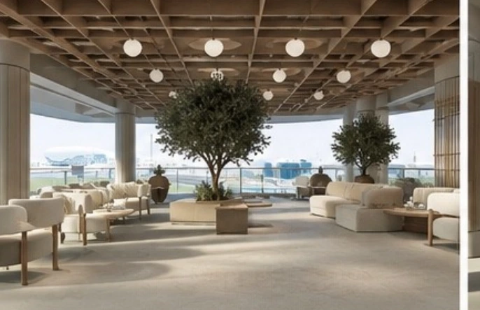 A heritage-inspired lounge, alternate design view 2