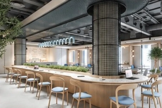 An open workplace, alternate design view 2