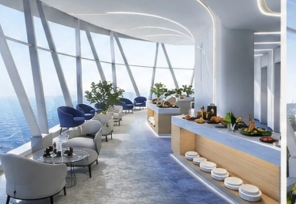 A panoramic lounge, alternate design view 2