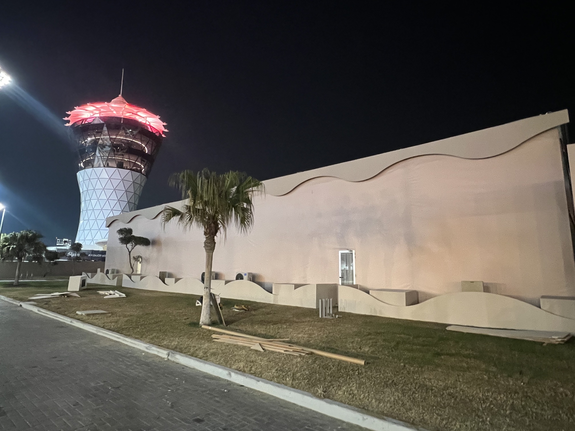 VVIP Royal Tent, Formula 1 2025. The exterior during on-site preparation.