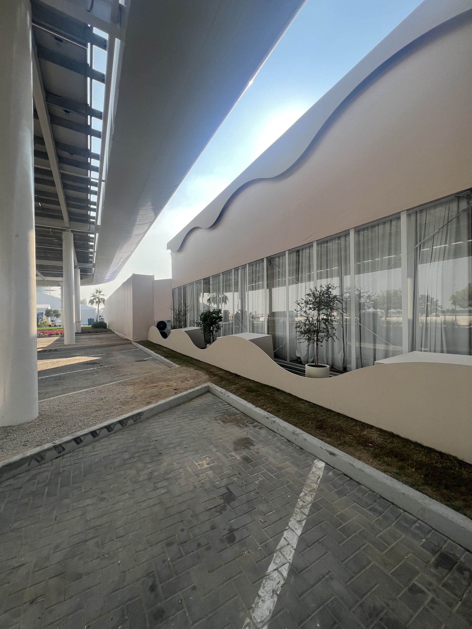 VVIP Royal Tent, Formula 1 2025. The exterior in daylight.