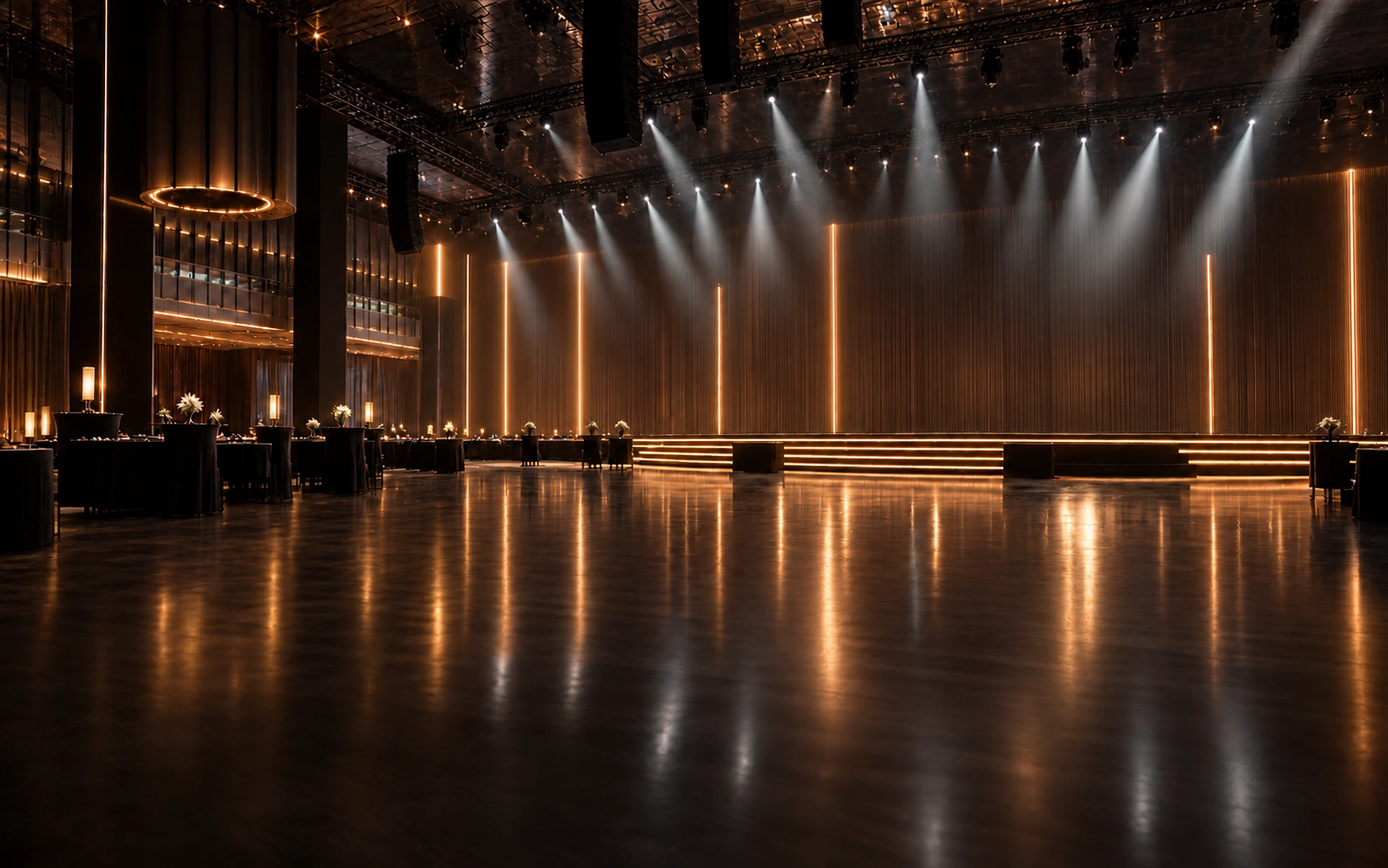 A Creative Hub stage concept in a grand event venue